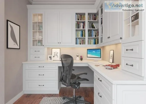 Popular rta desk cabinets available  Woodstone Cabinetry