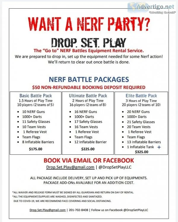 upgrade your party with a nerf battle