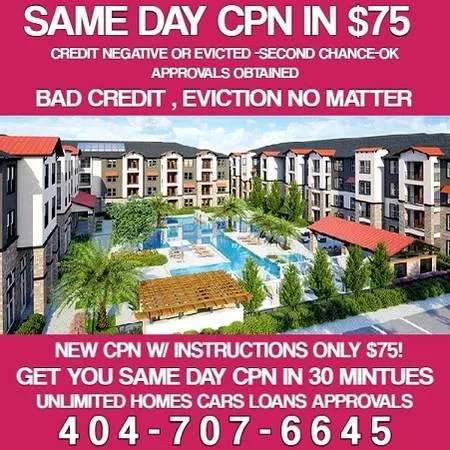  Bad Credit Evictions Second Chance Apartment Seventy five dolla