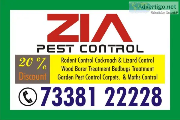 Zia pest control blr | cockroach service with three months warra
