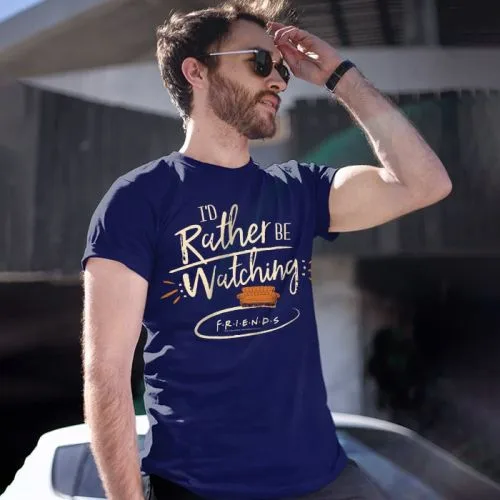 Purchase stylish blue t-shirts online at beyoung