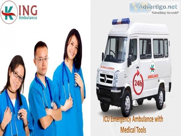 King Road Ambulance Service in Dhanbad with Doctor Team