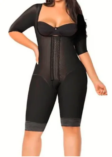 Amina Black Smart Fit Curves Post Op Faja With Sleeves 0310