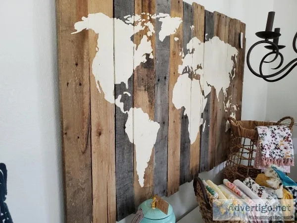Rustic World Map