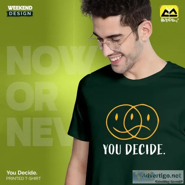 Buy amazing collection of green t shirt for men online