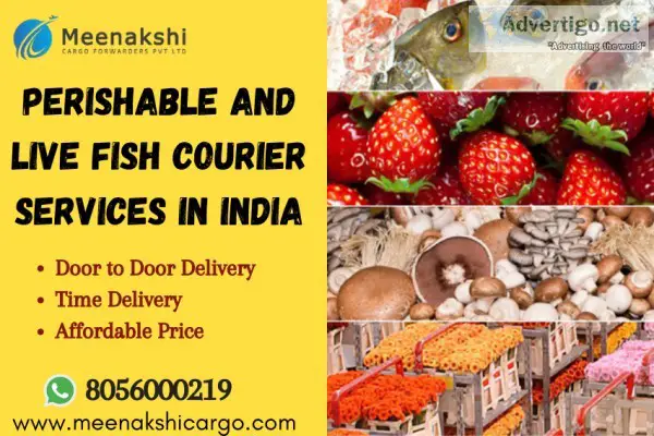 Get our live fish cargo service in India and perishable air carg