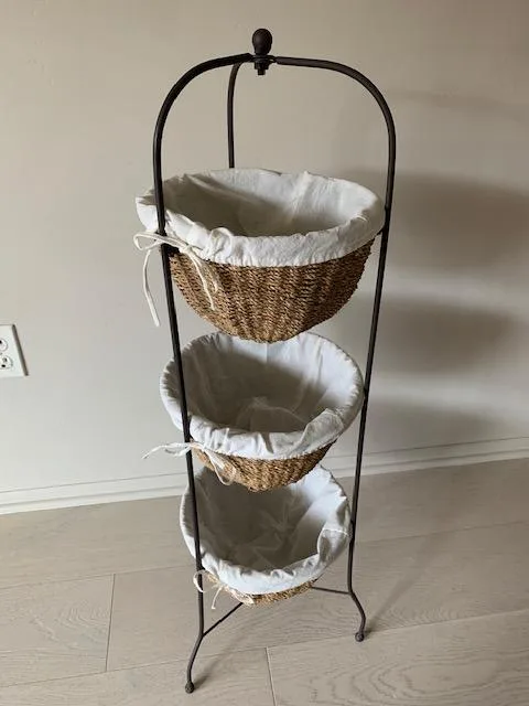 3 Basket Stand-Lantern Moon Sea Grass Tower - 40