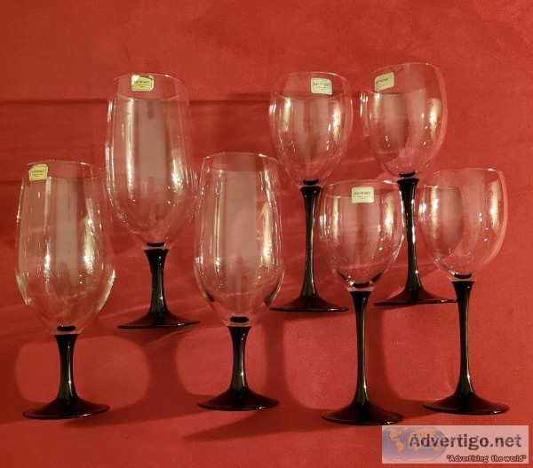 Luminarc Verrerie D  Arques Goblet Wine Glasses Made in France w