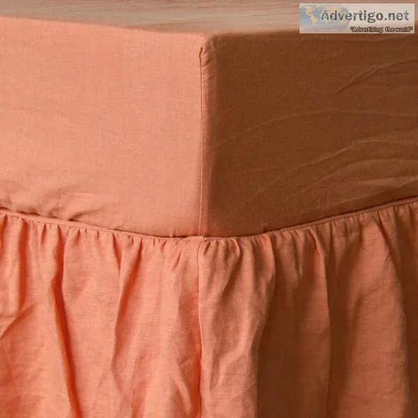 Order Flat Linen Ruffles Sheet From Linenshed Australia
