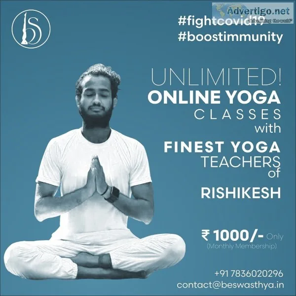 Unlimited online yoga classes with be swasthya