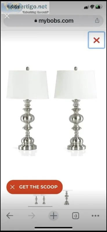 Brand new silver table lamps