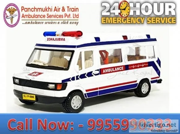 Get Panchmukhi Road Ambulance Service in Laxmi Nagar Delhi at th