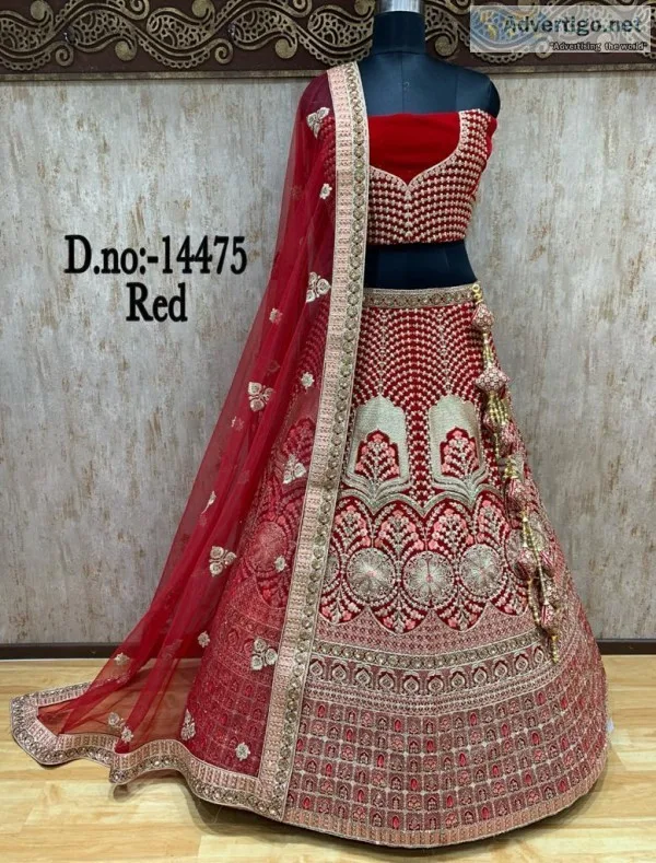 Modern traditional Best Bridal Lehenga now in Chandni Chowk.