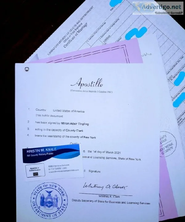 U.S. MARRIAGE CERTIFICATE ONLINE APOSTILLE SERVICES Free Consult
