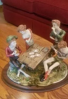 Campodimonti Figurine &quotEra of Card Playing&quot