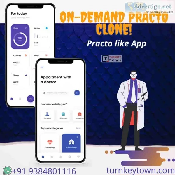 Practo like app development for all telemedicine industry - turn