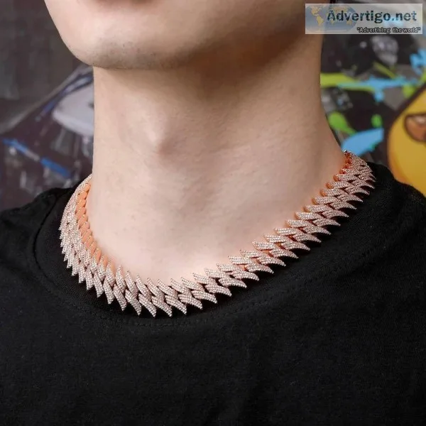 20mm 18k Gold Plated Miami Thorn Link Chain