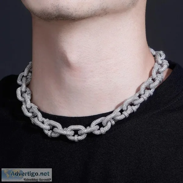 16mm 18k Yellow Gold Plated Baguette Curb Link Chain