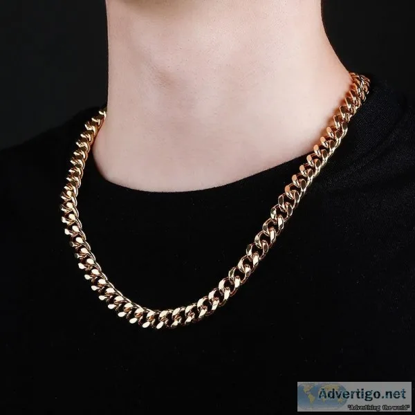 12mm 18k Gold Plated Miami Cuban Link Chain