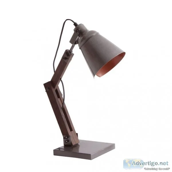 Vintage Grey Iron Table Lamp
