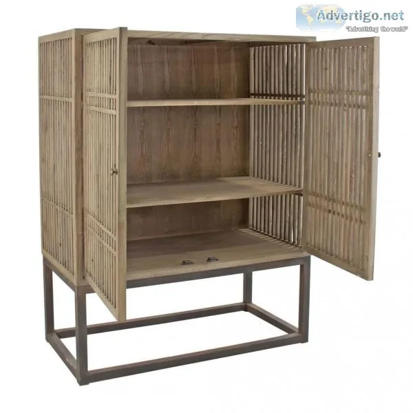 Venice Solid Wood Tall Storage Cupboard