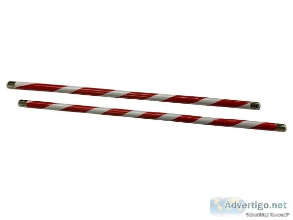 WF1525A RedWhite Spiral Demo Rattan Escrima Stick Set