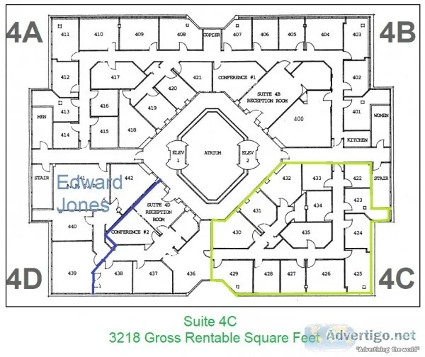 Unfurnished office space 4c