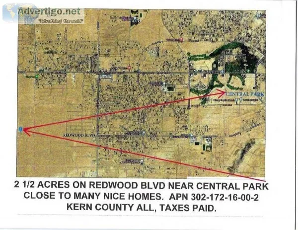 2 12 ACRE LOT IN CALIFORNIA CITY LOCATED ON REDWOOD BLVD. NEAR C