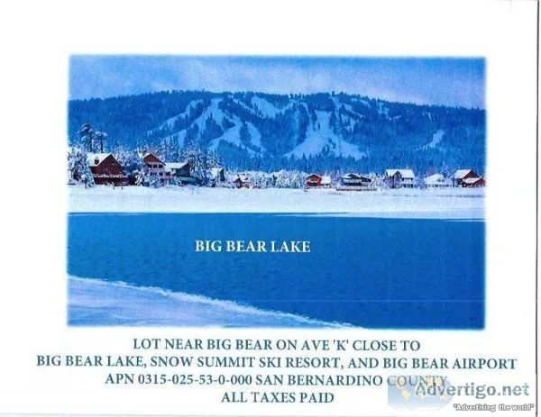 LOT NEAR BIG BEAR LOCATED ON AVE K CLOSE TO BIG BEAR LAKE 518012