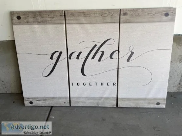 Gather wall sign 60&quot wide X 40&quot high