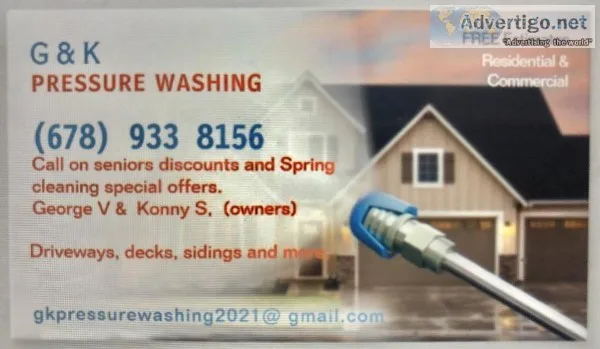 Pressure washing services