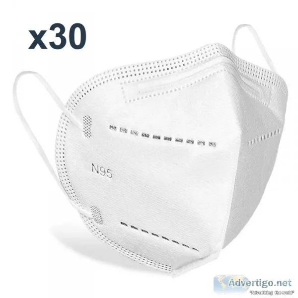 30 white n95 face mask-reusable (pack for a month) |Richesm.com