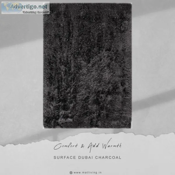 Luxury soft and silky dubai shaggy charcoal area rug carpet