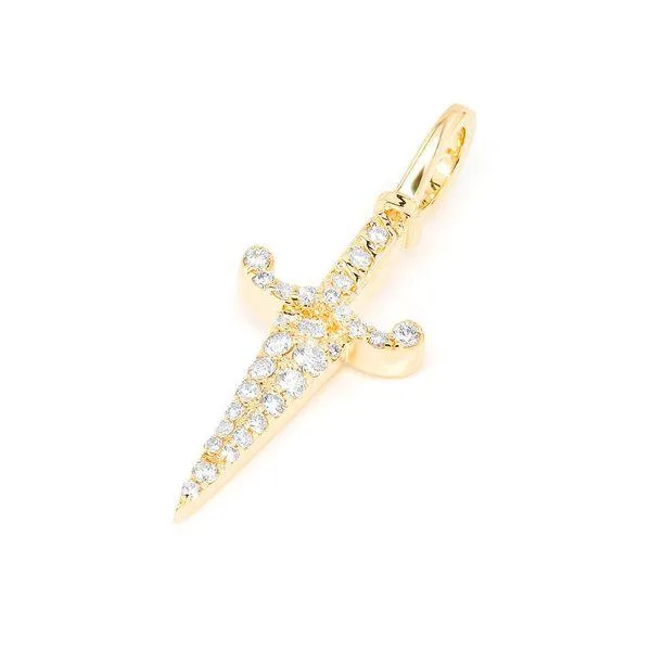 Dagger Pendant 14K 0.22ctw