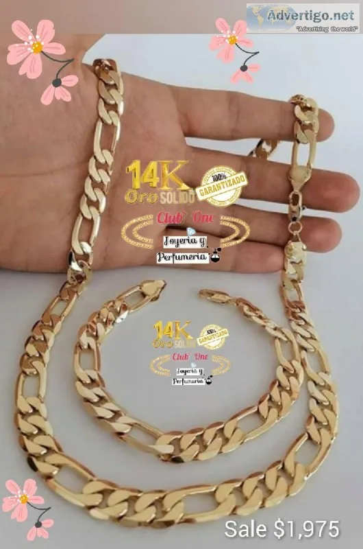 Cadena y Brazalete Oro 14K
