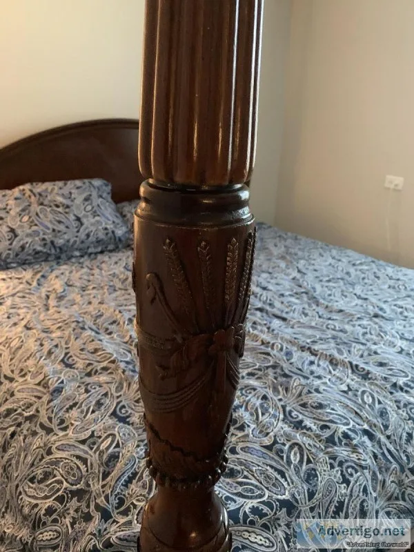 Cherry King Rice Carved bed