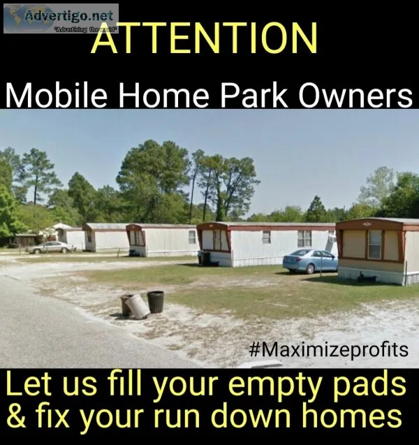 Park services mobile homes
