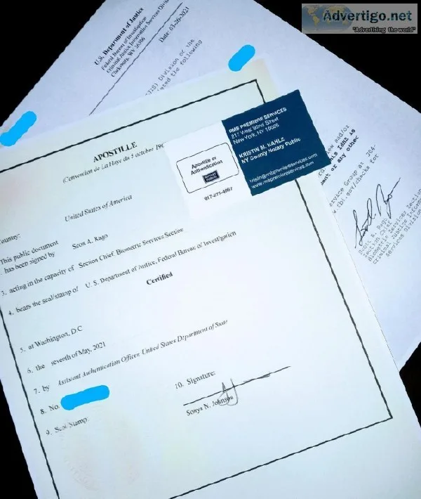 NYC FEDERAL APOSTILLE and AUTHENTICATION ONLINE SERVICES