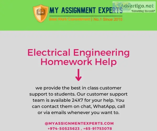 Electrical Engineering Assignment Help by Professionals in Austr