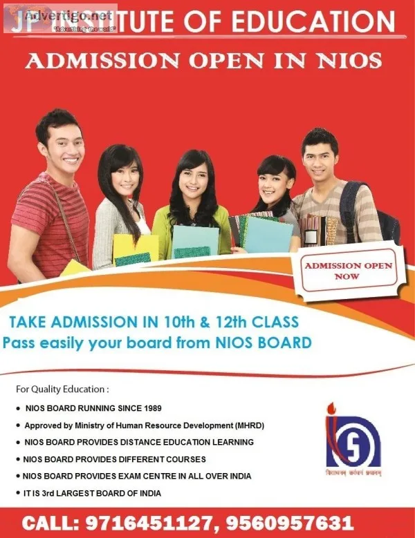 Nios Open School Admission form and coaching classes
