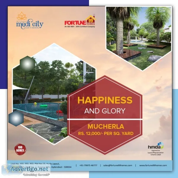 Residential plots for sale mucherla | fortune99 homes