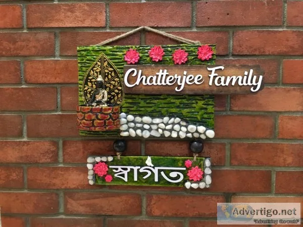 Unique handmade wooden house nameplates​