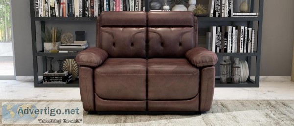 Dream 2 Seater Nappa Aire Recliner  Dream Brown Leather Recliner