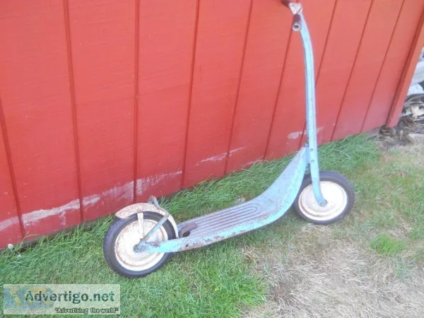 blue scooter
