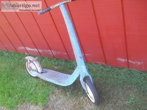 blue scooter