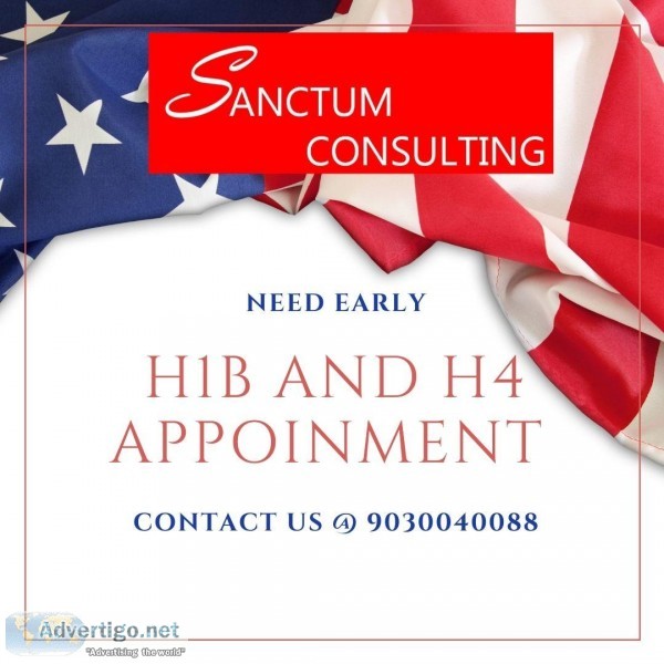 US VISA APPOINTMENT -H1 VISA and H4 Visa  at Sanctum Consulting