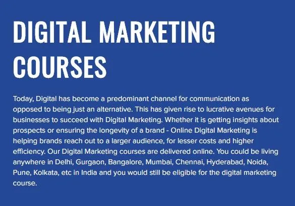 Digital Marketing Training Courses