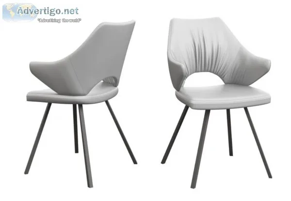 Marr White Leather Dining Chair