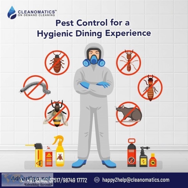 Cleanomatics Pest Control Services for hotels and restaurants.
