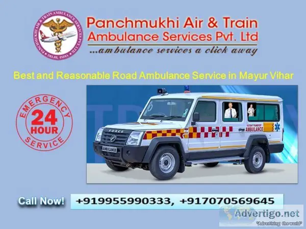 Best and Reasonable Road Ambulance Service in Mayur Vihar